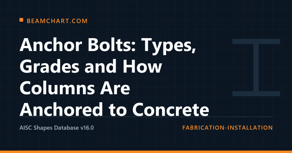 Anchor Bolts: Types, Grades and How Columns Are Anchored to Concrete