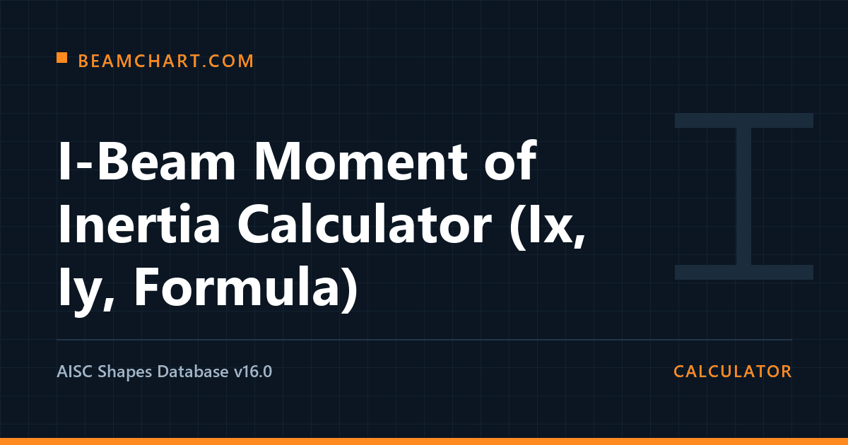 I-Beam Moment of Inertia Calculator (Ix, Iy, Formula) - Beamchart.com