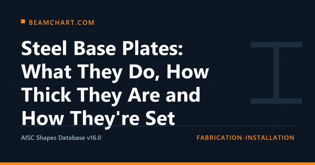Steel Base Plates: What They Do, How Thick They Are and How They’re Set