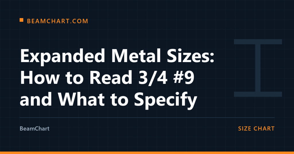 t Expanded Metal Sizes: How to Read 3/4 #9 and What to Specify Expanded Metal Sizes: How to Read 3/4 #9 and What to Specify